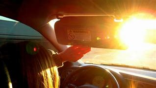Sun glare on the road can be dangerous