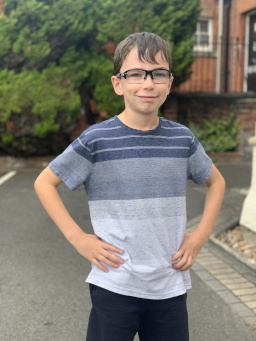Young boy wearing sports glasses from Park Vision, Nottingham