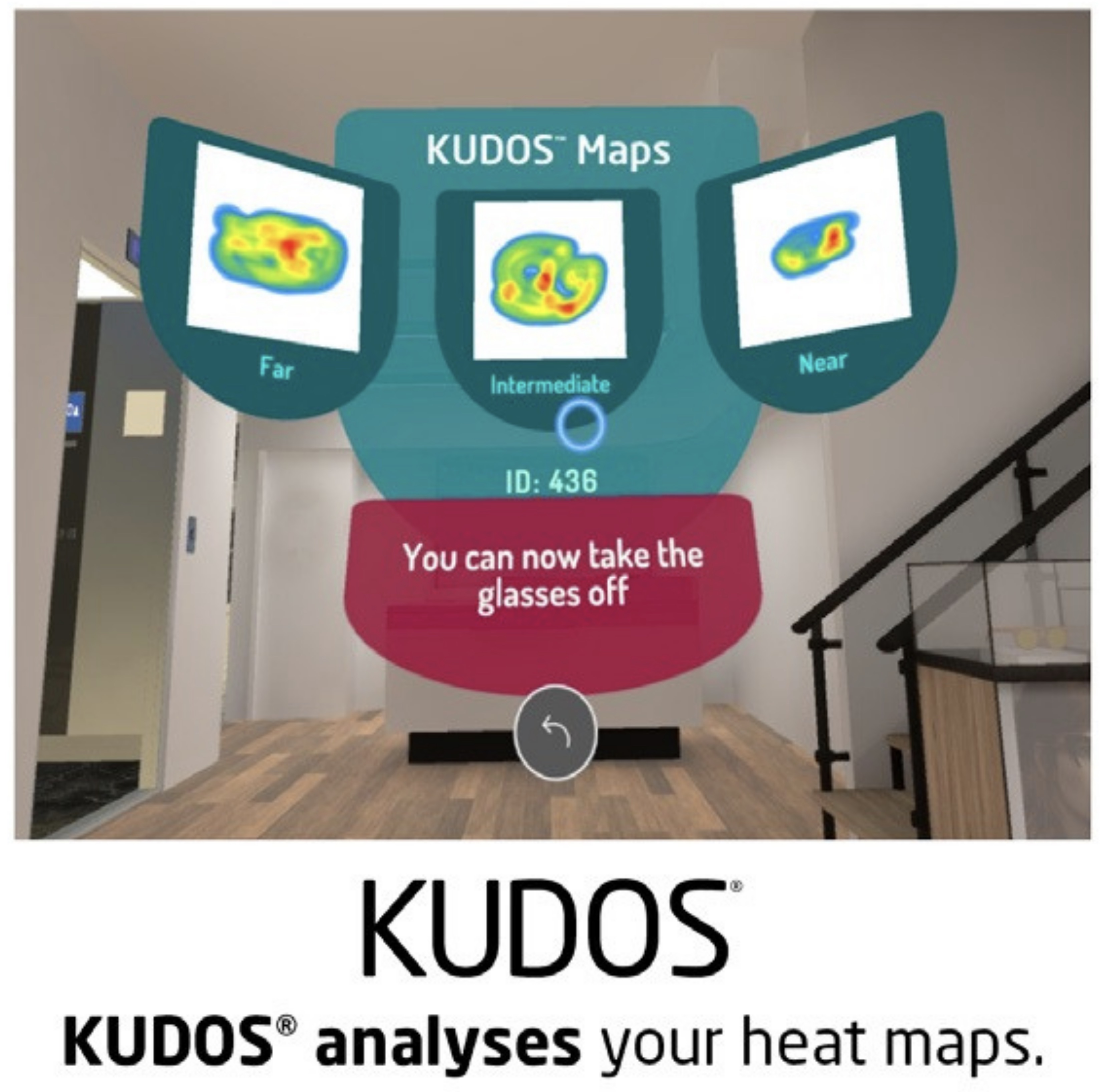 3d view from within KUDOS headset - KUDOS analyses your heatmaps